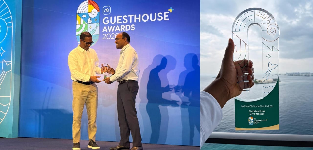 Shumi of Scuba Butler Fuvahmulah Wins Outstanding Dive Master Award at MIB Guesthouse Awards 2026 2 ShumyAwardDive